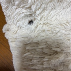 折りたたみ座椅子　ホワイト　白　モコモコの画像