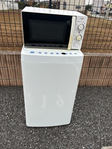 洗濯機。電子レンジ運搬設置込み