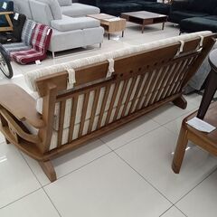 ★リユースのサカイ日立店★HJ8220  3人掛けソファ ナチュラルブラウン H82×D70×W185 クリーニング済み の画像
