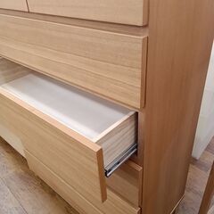 ★リユースのサカイ水戸店★無印良品木製チェスト６段ブラウンH120×D40×W80クリーニング済みMT6117の画像