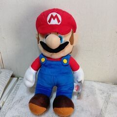 スーパーマリオブラザーズ　マリオ＆こうら特大ぬいぐるみ＆星型、？マークミニポーチセットの画像