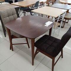 ★リユースのサカイ日立店★HJ8222 家具の大丸 ダイニングテーブルセット ダークブラウン H70×D80×W80 クリーニング済み の画像