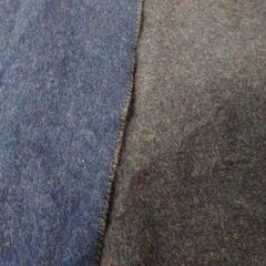 ( E-1 )TAKEO KIKUCHI タケオキクチ マフラー ネイビー ブラウン 紺色 茶色 おしゃれ かっこいい 中古の画像