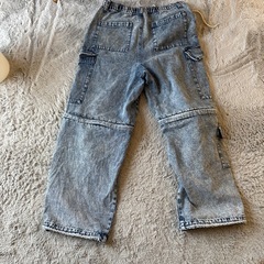 デニムカーゴパンツ Lサイズ　ライトブルーの画像