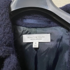 ✨美品✨ BEAUTY&YOUTH BY エアリー パデット コート Sサイズ ネイビー（軽量＆あったか・上品シルエット）の画像