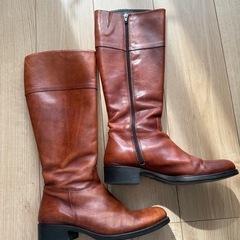 本革　ロングブーツ　レディースの画像