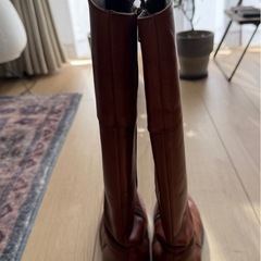 本革　ロングブーツ　レディースの画像