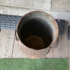 ガーデニング 古民具 ミルク缶 高さ70cm 牛乳缶 昭和レトロ アンティークの画像