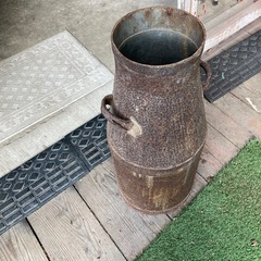 ガーデニング 古民具 ミルク缶 高さ70cm 牛乳缶 昭和レトロ アンティークの画像