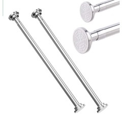 突っ張り　つっぱり棒　伸縮　2本セット　ステンレス　の画像