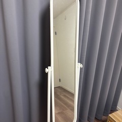 全身鏡　ホワイトの画像