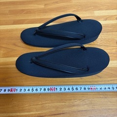 黒 無地 草履サンダル 約24cmの画像