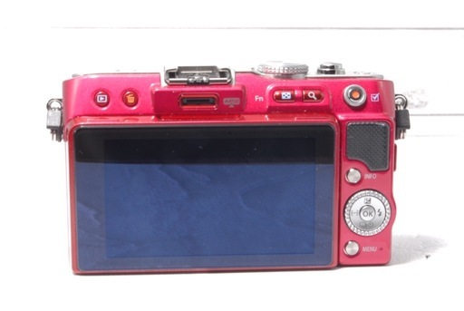 OLYMPUS E-PL3 レッド ダブルズームキット⭐️フラッシュ付 動作良好