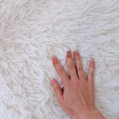 ( 取引中)ホワイト ラグ の画像