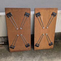 折りたたみ式 木製ローテーブル × 4脚の画像