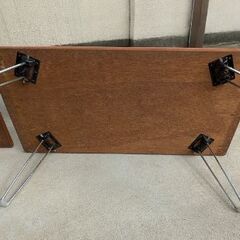 折りたたみ式 木製ローテーブル × 4脚の画像