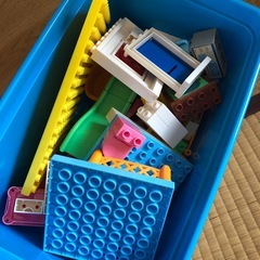 パン工場とすべり台のおうちブロックバケツの画像