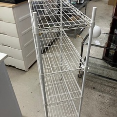 石2511-104 4段スチールラック ホワイト 中古の画像