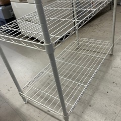 石2511-104 4段スチールラック ホワイト 中古の画像