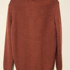 ZARA ボタン付きカーディガン　ブラウン　オレンジの画像