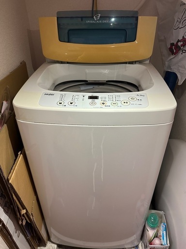 【中古】ハイアール(Haier) 全自動洗濯機 4.2kg JW-K42M-W