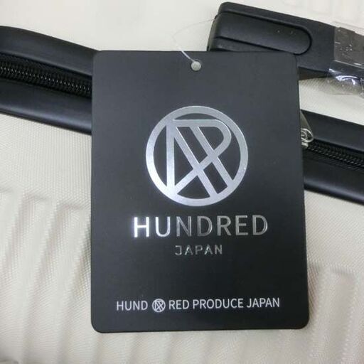 新品 HUNDRED キャリーケース Lサイズ 95L MCR-001 ハードケース ベージュ スーツケース キャスター付き キャリー