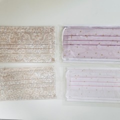 マスク　18枚　個包装　柄あり　カラー　の画像