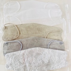 マスク　18枚　個包装　柄あり　カラー　の画像