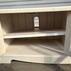 【白×ガラス扉🪟】ローボード テレビ台｜ナチュラルカントリー調🌿の画像