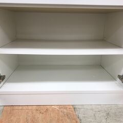 ＼家具＊家電のお店／【ｼﾞｬﾝｸﾞﾙｼﾞｬﾝｸﾞﾙ石川金沢店】レンジ台 ホワイト  W(幅)90×D(奥行き)40×H(高さ)90cmの画像
