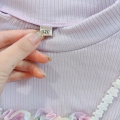 淡い紫 ワンピース 120 cmの画像