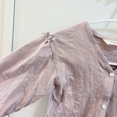 子供 くすみピンクカーディガン110cm の画像