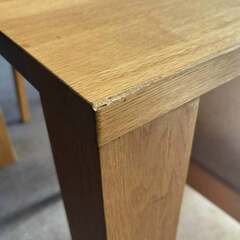 天然木 ダイニング5点セット、4人用食卓セット、幅150cm Used/キレイの画像