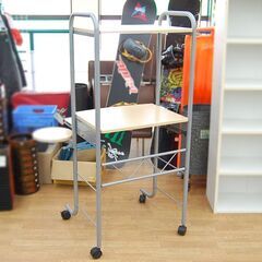 パソコンデスク 幅60×奥行55×高さ134cm 木製 ナチュラル 机 テーブル パソコンラック 札幌市 清田区 平岡の画像