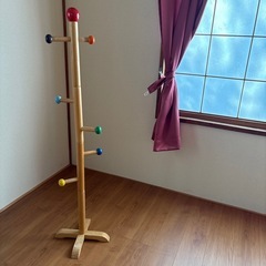 木製四角小形テーブル&キッズポールの2点セットの画像