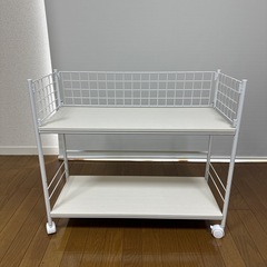 【直接引取限定】ニトリ 収納ラックキャスター付きワゴン 未使用・組み立て済の画像