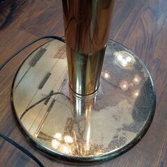 アンティーク　フロアライト　スタンドライト　フラワー　花　ガラス　金　ゴールド　調光ライト　サイズ（約）直径29×高166　　■近隣配送無料 買取GO‼　栄和店の画像