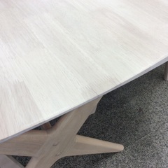 【ニトリのダイニングセット】 ダイニングセット　ニトリ　NITORI　リラックシリーズ　食卓テーブルセット　3人掛け　イス2脚　ベンチ1脚　布座面　：アイボリー/オレンジの画像