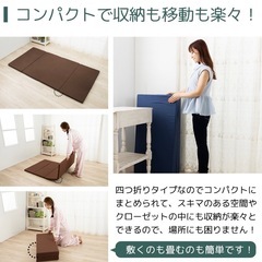 シングル マットレス ブラウンの画像