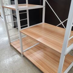 J1749【リユースのサカイ柏店】キッチンラック　レンジ台　レンジラック　ナチュラル　クリーニング済の画像