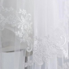 ウェディングベール　ホワイト　ロングの画像