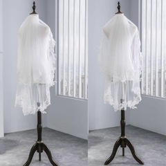 ウェディングベール　ホワイト　ロングの画像