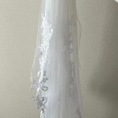 ウェディングベール　ホワイト　ロングの画像