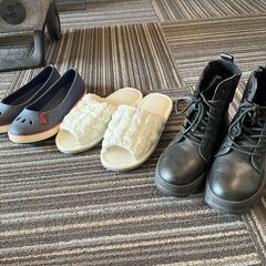 23cm程度　靴（レディース）と買い物カートの画像