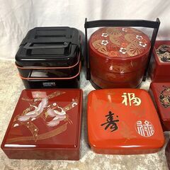 【M756】重箱/弁当箱/まとめ/計12点/丸重箱/三段重/二段重/ひょうたん型/お弁当箱/手提げ重箱/角重箱/種類色々/の画像
