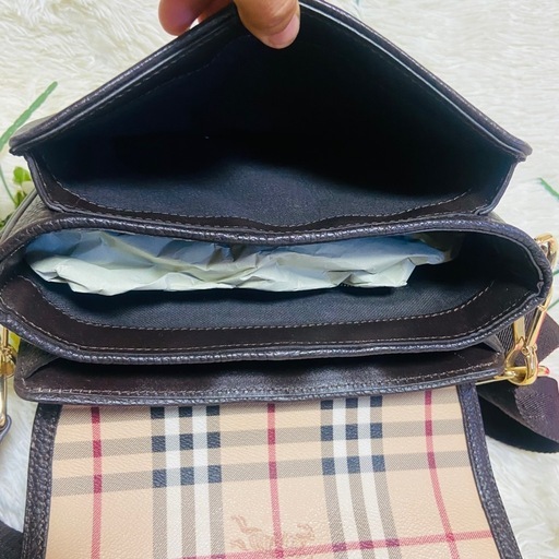美品✨BURBERRY✨バーバリー✨ショルダーバッグ✨ノバチェック✨切り替え✨