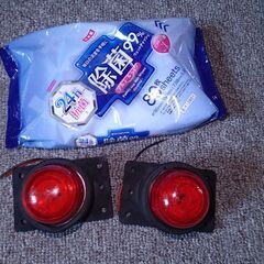 新品）LED　緊急ライト  安全警告灯 赤光 24V 警告灯 ルーフ警告灯 2セットの画像