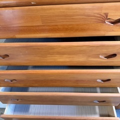 タンス　木製チェスト　ハート　6段チェストの画像