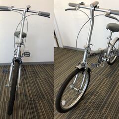 ☆20インチ 折り畳み自転車 CityRIDER シルバー 防犯登録無し 中古品(NF251106)303-583-③の画像