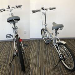 ☆20インチ 折り畳み自転車 CityRIDER シルバー 防犯登録無し 中古品(NF251106)303-583-③の画像